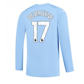 Manchester City Kevin De Bruyne #17 Replika Hjemmebanetrøje 2023-24 Langærmet